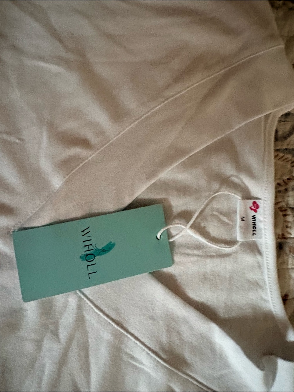 WHOLL Cream V-Neck Top